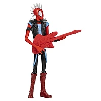 Marvel Spider-Man : Across the Spider-Verse, figurine Spider-Punk de 15 cm avec accessoire, jouet Marvel pour enfants à partir de 4 ans