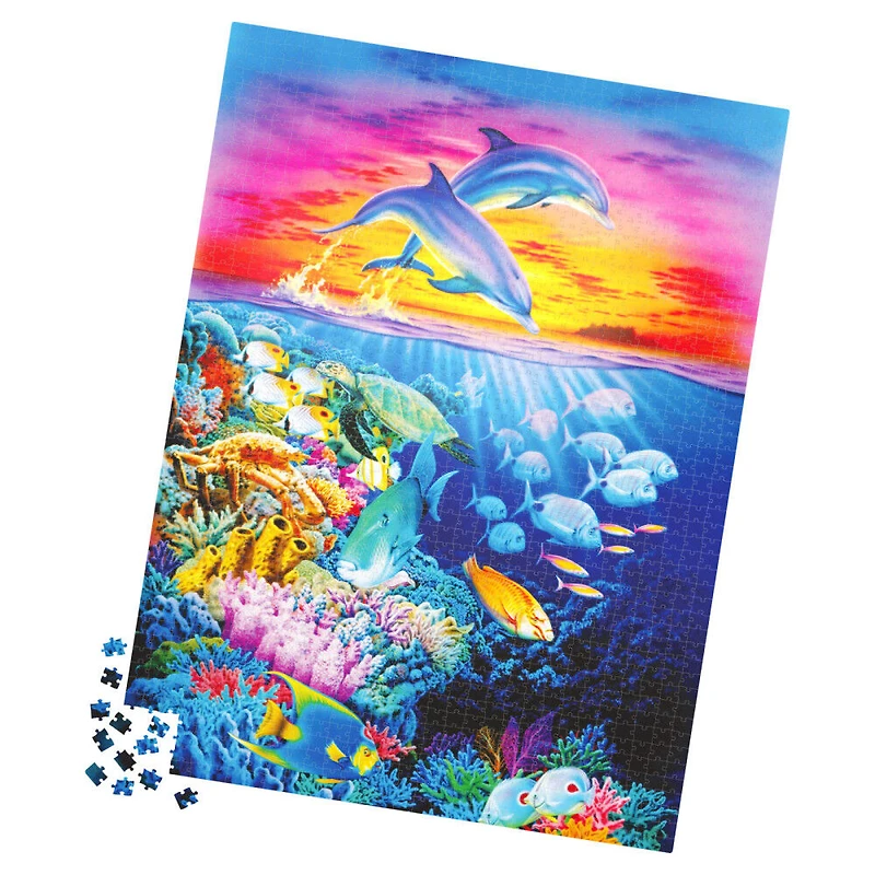 Puzzle Big Ben Luxe de 1500 pièces, Saut au coucher de soleil