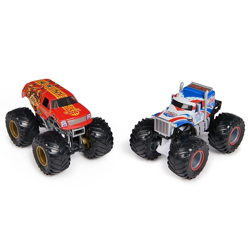 Monster Jam, Monster trucks en métal moulé Lucas Stabilizer Vs. Jester officiels, échelle 1:64