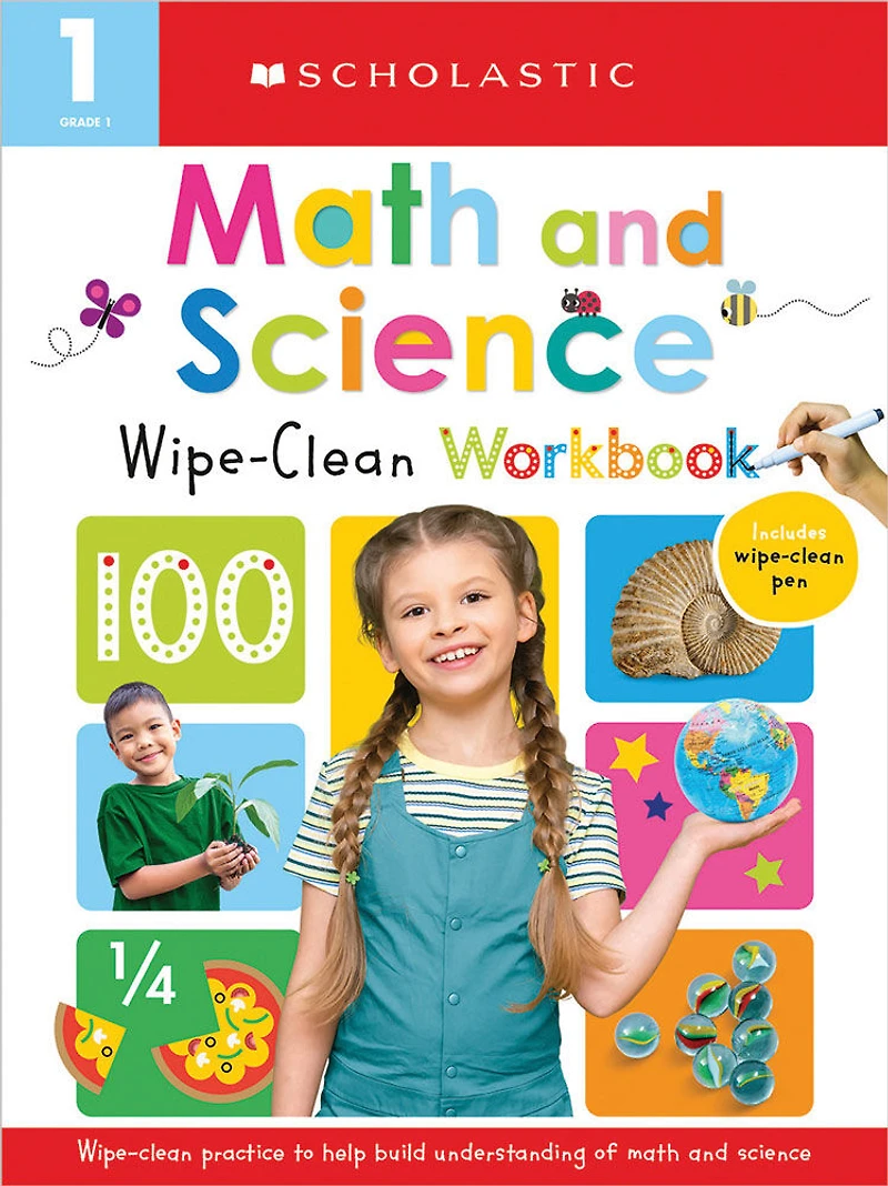 First Grade Math/Science Wipe Clean Workbook: Scholastic Early Learners (Wipe Clean) - Édition anglaise