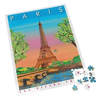 Puzzles Spin Master, Paris, Puzzle en BlueBoard de 300 pièces de la série Voyage représentant la tour Eiffel au coucher du soleil