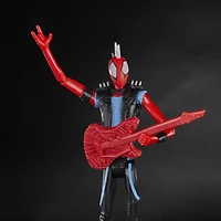 Marvel Spider-Man : Across the Spider-Verse, figurine Spider-Punk de 15 cm avec accessoire, jouet Marvel pour enfants à partir de 4 ans