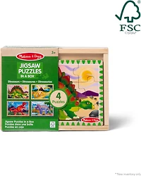 Melissa and Doug - Jigsaw Puzzles in a Box- Dinosaurs