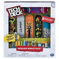 Tech Deck, coffret Sk8shop Bonus Pack, Mini skateboards à collectionner et à personnaliser (les styles peuvent varier)