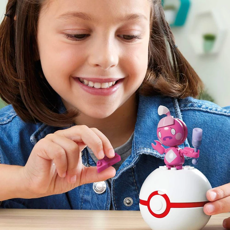 MEGA  Pokémon  Figurine articulée  Forgerette, Pokéball (20pièces)
