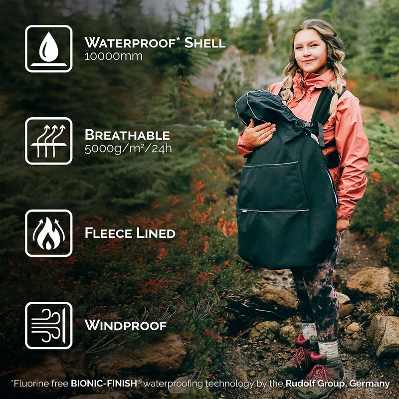 Couverture Imperméable pour Porte-Bébé | Gris Pierre - Taille Unique