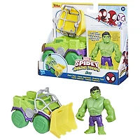 Marvel Spidey et ses Amis Extraordinaires, coffret Camion démolisseur de Hulk, figurine avec véhicule et accessoire, jouets préscolaires