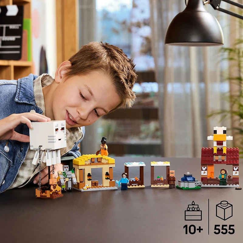 LEGO Minecraft The Ghast Balloon Village Attack Building Toy for Kids, Boys, & Girls Age 10+ - 21272