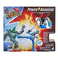 Power Rangers Dino Fury Battle Attackers - 2-Pack Blue Ranger vs. Shockhorn Kicking Action Figure Toys with Accessory