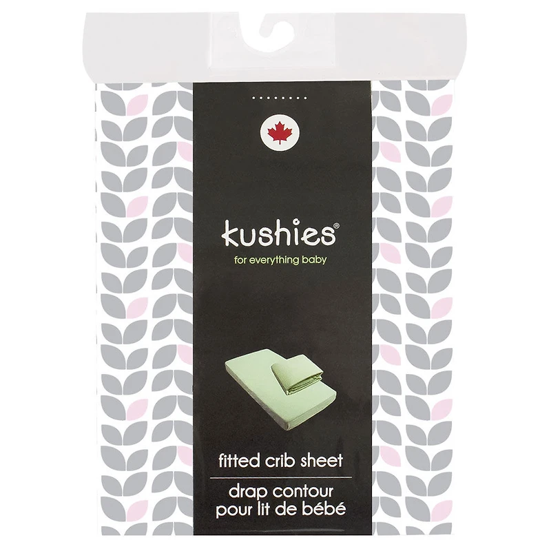 Kushies Drap Contour pour Lit de Bébé Coton Flanelle Pétale Gris