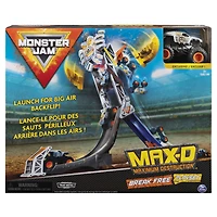 Monster Jam, Coffret Max-D Break Free Playset officiel avec monster truck Max-D exclusif en métal moulé à l'échelle 1:64