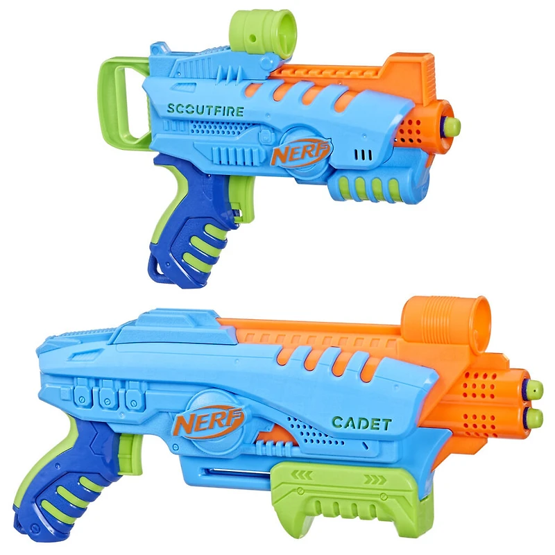 Nerf Elite Junior Ultimate Starter Set, 2 blasters faciles à utiliser, 15 fléchettes Nerf Elite