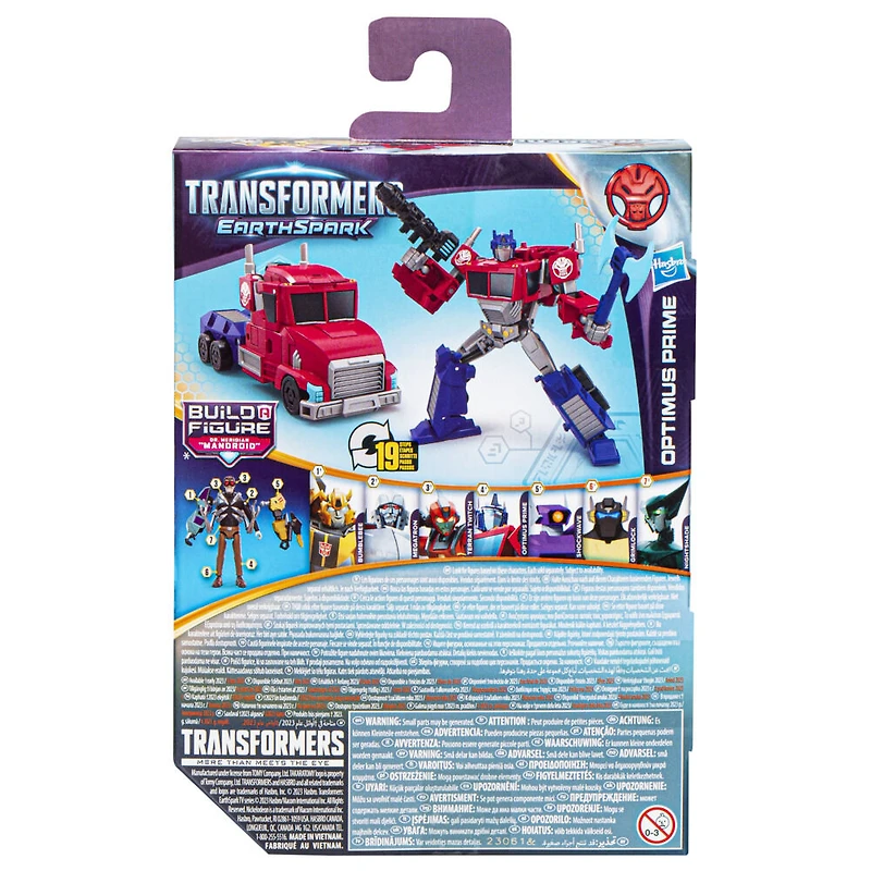 Transformers Toys EarthSpark Deluxe Class Optimus Prime, 5" Action Figure, Robot Toys