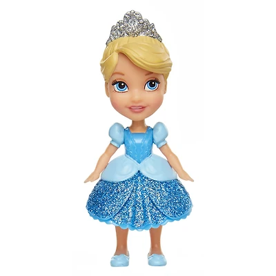 Mini poupée enfant en robe bleue Cendrillon