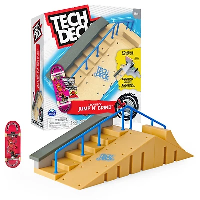 Tech Deck, Jump N' Grind X-Connect Park Creator, Coffret rampe à construire et à personnaliser avec fingerboard exclusif