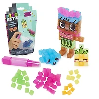 Pixobitz, Clear Pack with 156 Exclusive No Heat Water Fuse Beads, Decos and Accessories for 3D Creations, Christmas Gifts, Arts and Crafts