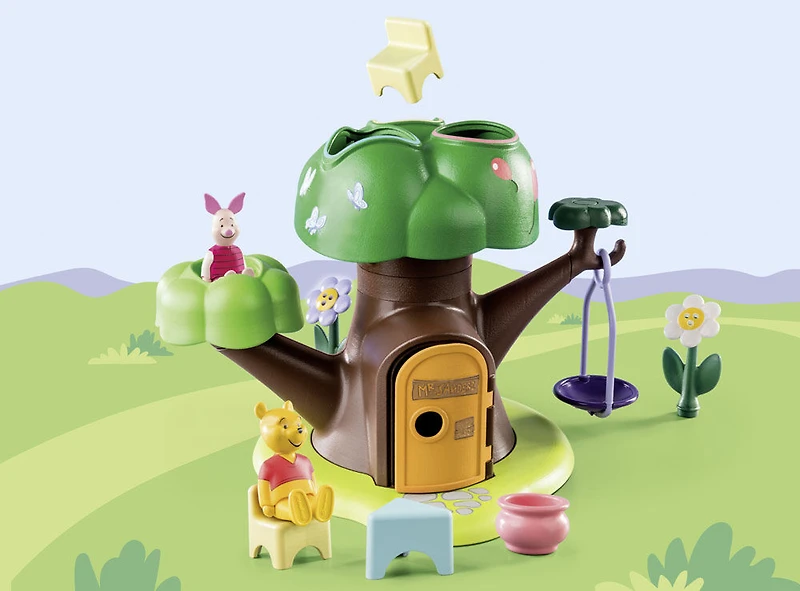 Playmobil - 1.2.3 & Disney: Winnie l'ourson et Porcinet avec cabane