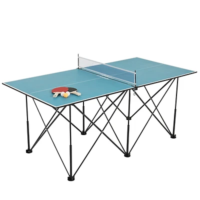Ping Pong 6 Ft Pop Up Table Tennis Blue - English Edition