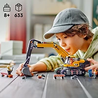 LEGO City Yellow Construction Excavator, Pretend Play Toy Digger, 60420