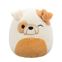 Squishmallows 12,7 cm Flip-A-Mallows - Geraldine/Brock - Chat écossais rose/bouledogue blanc et brun roux