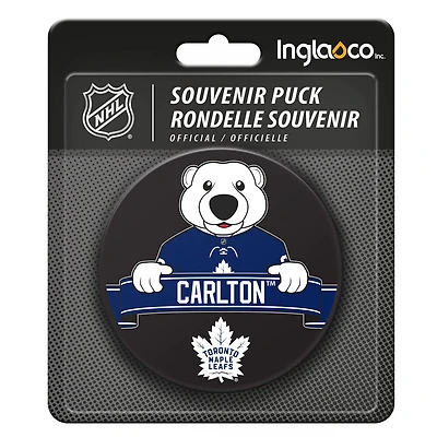 Rondelle noire de la mascotte des Toronto Maple Leafs de la LNH dans un emballage blister