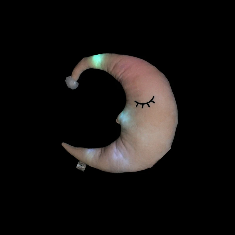 Kokoons Croissant de Lune en Peluche Lumière and Mélodie Jaune Pâle/Bleu Pétrole de Around The Crib