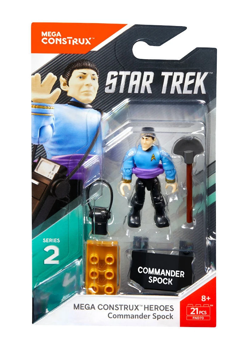 Mega Construx - Héros - Micro-figurine à assembler - Star Trek - Commandant Spock
