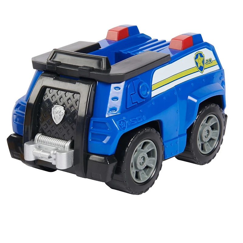 PAW Patrol, Chase Patrol Cruiser, Véhicule avec figurine articulée à collectionner, jouets respectueux de la planète