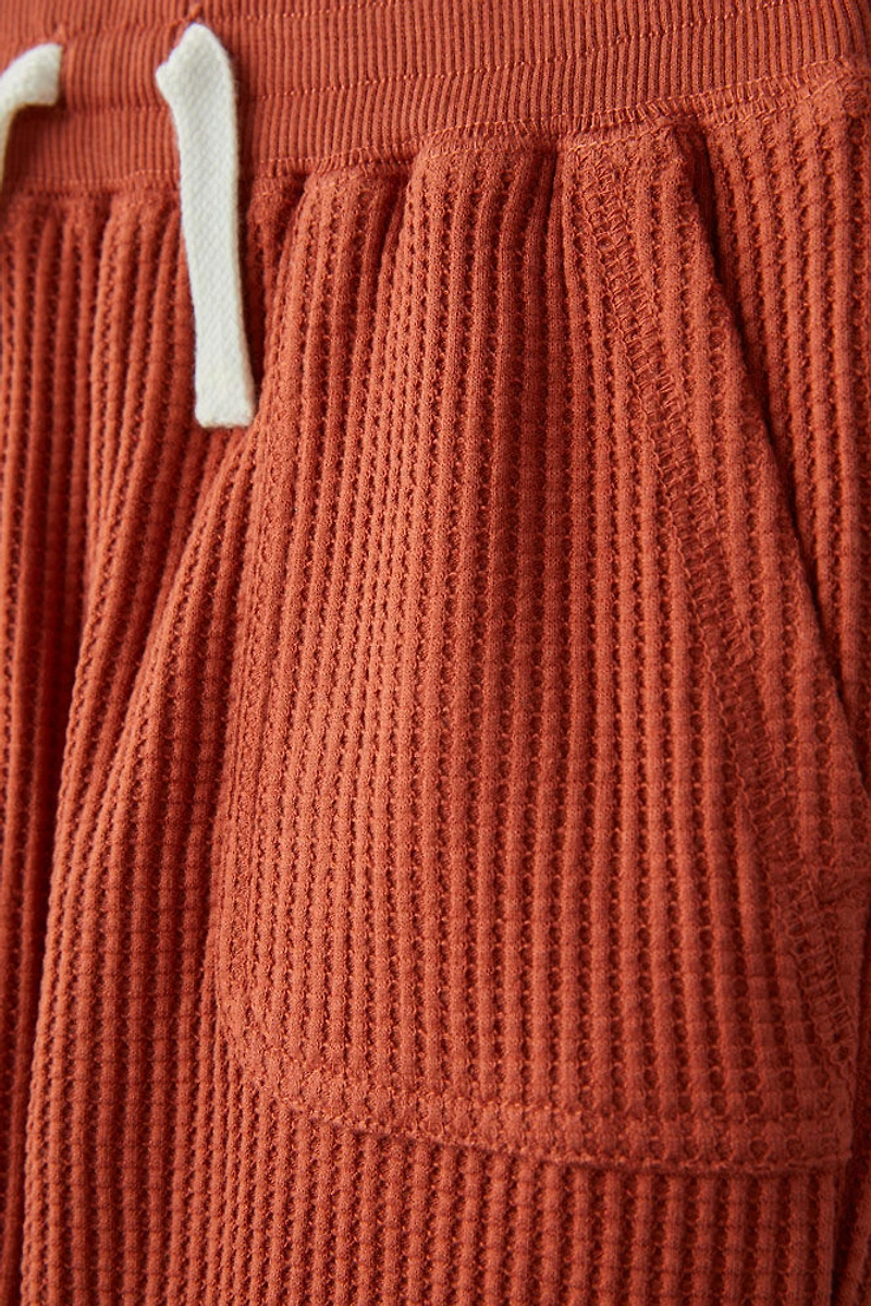 Pantalon Jogging Gauffré Brun RISE Little Earthling