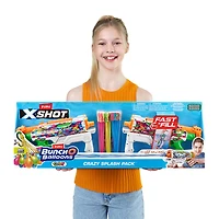 XSHOT Water Fast-Fill Skins Hyper load 2pk and 100 Crazy Bunch O Balloons By ZURU