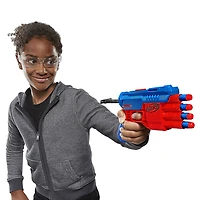 Nerf Alpha Strike, blaster Claw QS-4, inclut 4 fléchettes en mousse Nerf Elite officielles, facile à utiliser