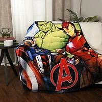 Couverture pour enfants Marvel Avengers (50x60"), Captain America, Iron Man et Hulk