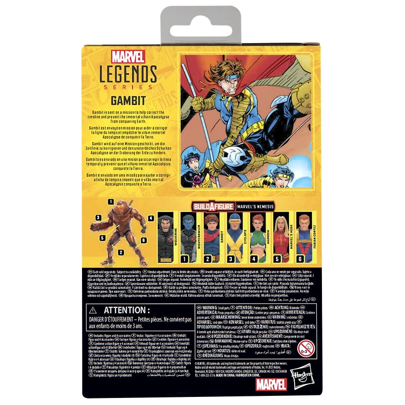 Marvel Legends Series, figurine Gambit inspirée des bandes dessinées
