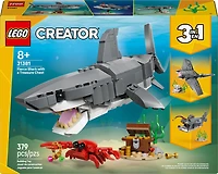 LEGO Creator Fierce Shark with a Treasure Chest Building Toy for Boys, Girls, & Kids, Ages 8+ - 31381
