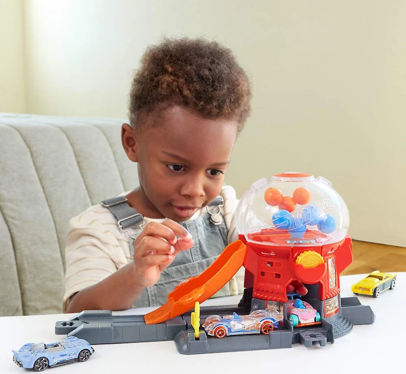 Hot Wheels-Boutique de Bonbons du Centre-Ville-Coffret et véhicule