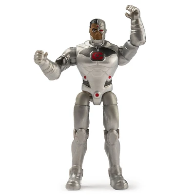 DC Comics, Figurine articulée CYBORG de 10 cm avec 3 accessoires mystère