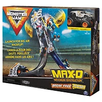 Monster Jam, Coffret Max-D Break Free Playset officiel avec monster truck Max-D exclusif en métal moulé à l'échelle 1:64