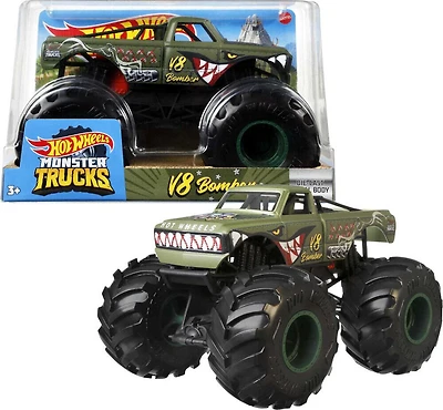Hot Wheels- Monster Trucks - Véhicule V8 Bomber