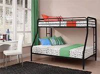 DHP - Twin Over Full Bunk Bed, Black