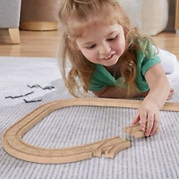 Thomas et ses amis - Piste en bois - Coffret de sections de piste droites et courbes Clackety Track