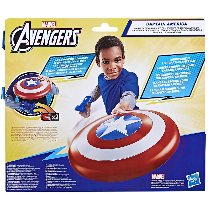 Marvel Avengers jouet Bouclier et Gant magnétiques de Captain America, jouet de jeu de rôle Avengers