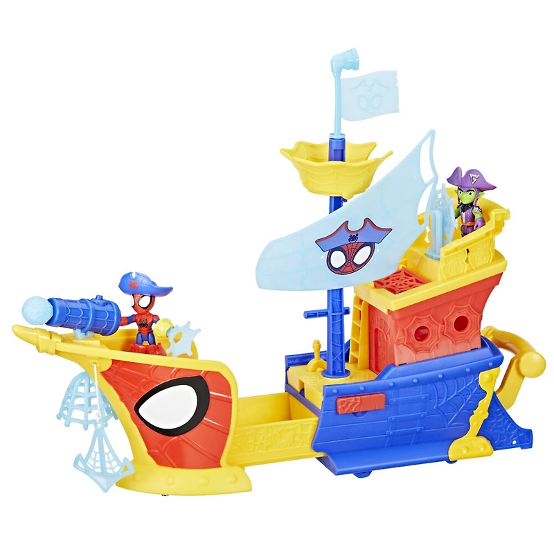 Marvel Spidey and his Amazing Friends Water-Webs Webs Ahoy Bubble Pirate Ship Toy