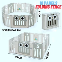 Kidsvip 16 Panels Foldable Playpen - English Edition