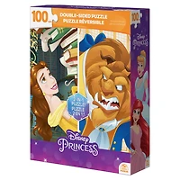 Disney Princess, Beauty and The Beast, Puzzle réversible de 100 pièces, jouets princesses Disney