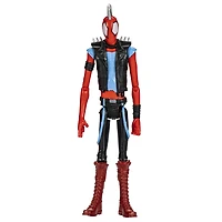 Marvel Spider-Man : Across the Spider-Verse, figurine Spider-Punk de 15 cm avec accessoire, jouet Marvel pour enfants à partir de 4 ans