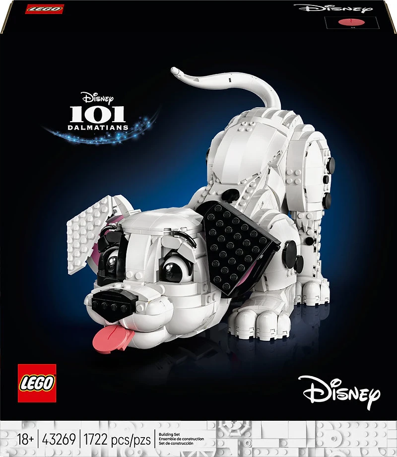 LEGO Disney Chiot des 101 Dalmatiens, Idée-Cadeau Nostalgique pour les Amateurs Adultes d'Objets de Collection 43269