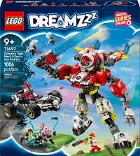 LEGO DREAMZzz Cooper's Tiger Mech & Zero's Hot Rod Car Toy - Building Robot Toy for Kids - 71497