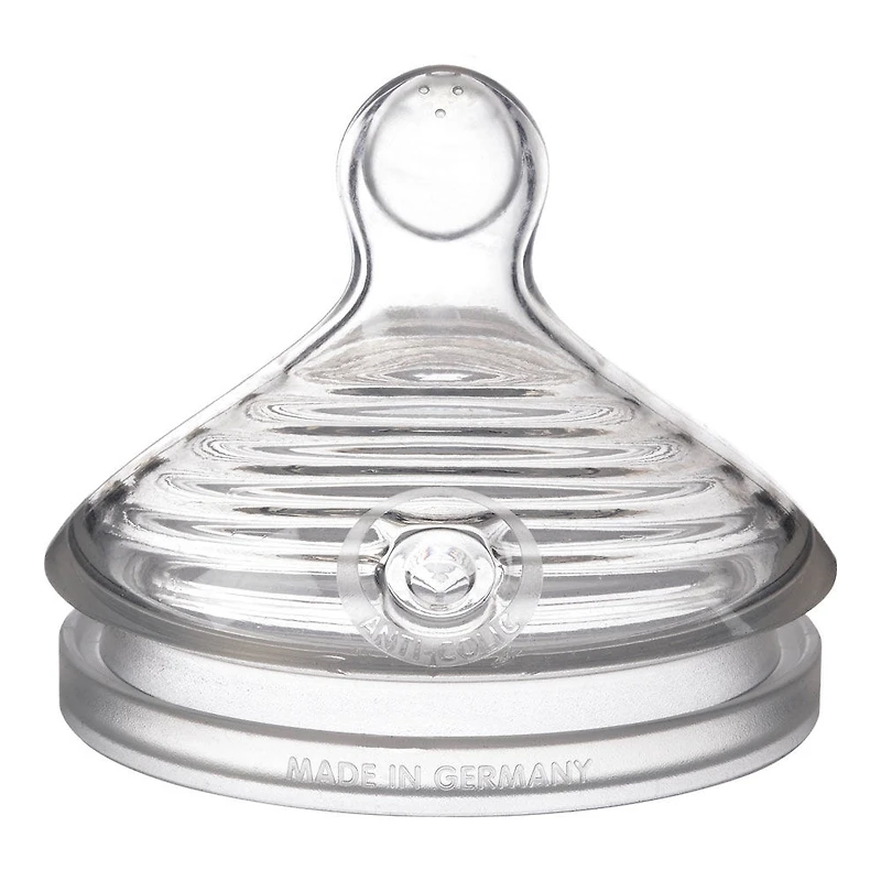 NUK Tétines de biberon à débit lent Simply Natural, paquet de 2, 0 mois et plus