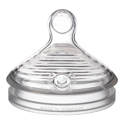 NUK Simply Natural Slow Flow Bottle Nipples, 2 Pack, 0+ Months