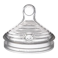 NUK Tétines de biberon à débit lent Simply Natural, paquet de 2, 0 mois et plus